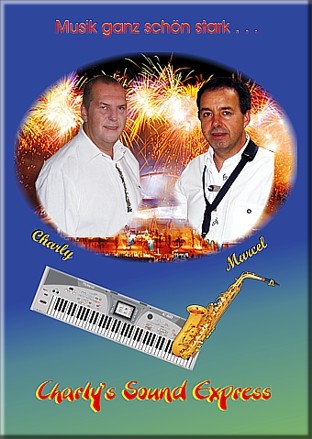 Musikduo Wien Karl und Marcel Charlys Sound Express Autogrammkarten